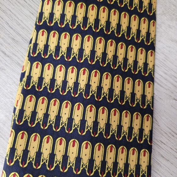 Sinsabang Mens 100% Korean Silk Necktie Tie Geometric EXCELLENT CONDITION - Picture 3 of 5